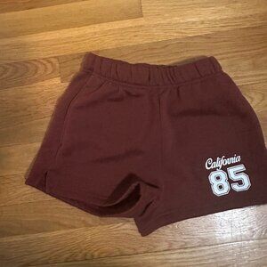 California 85 Womens Sweatpant Shorts Maroon